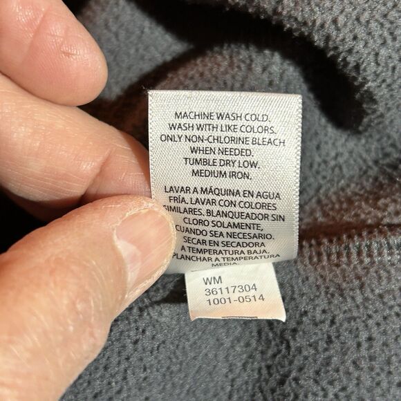 Danskin Now Fleece Pullover w/ lime Collar Accent - Women’s Sz L - Dark Grey - Picture 7 of 7